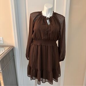 Old Navy. Brown dress. Long sleeve dress. Size XL Tall dress. Sparkly dress.